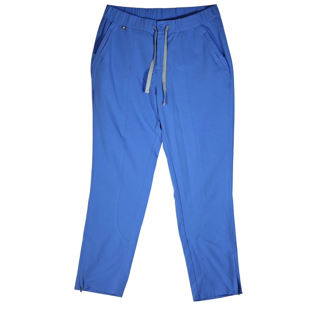 FIGS Scrub Pants Womens M Blue Tapered Zip Ankle Medical Workwear Healthcare
